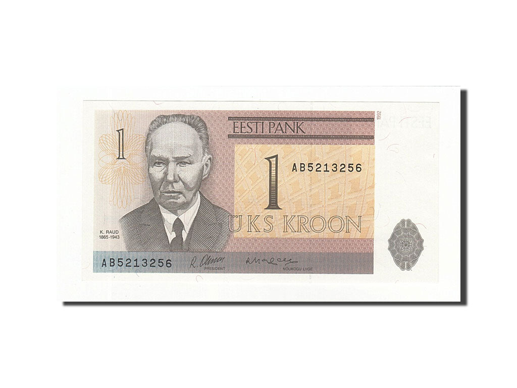 Banknote, Estonia, 1 Kroon, 1992, KM:69a, UNC(65-70)