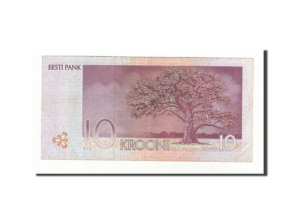 Estonia, 10 Krooni, 1992, KM:72b, EF(40-45)