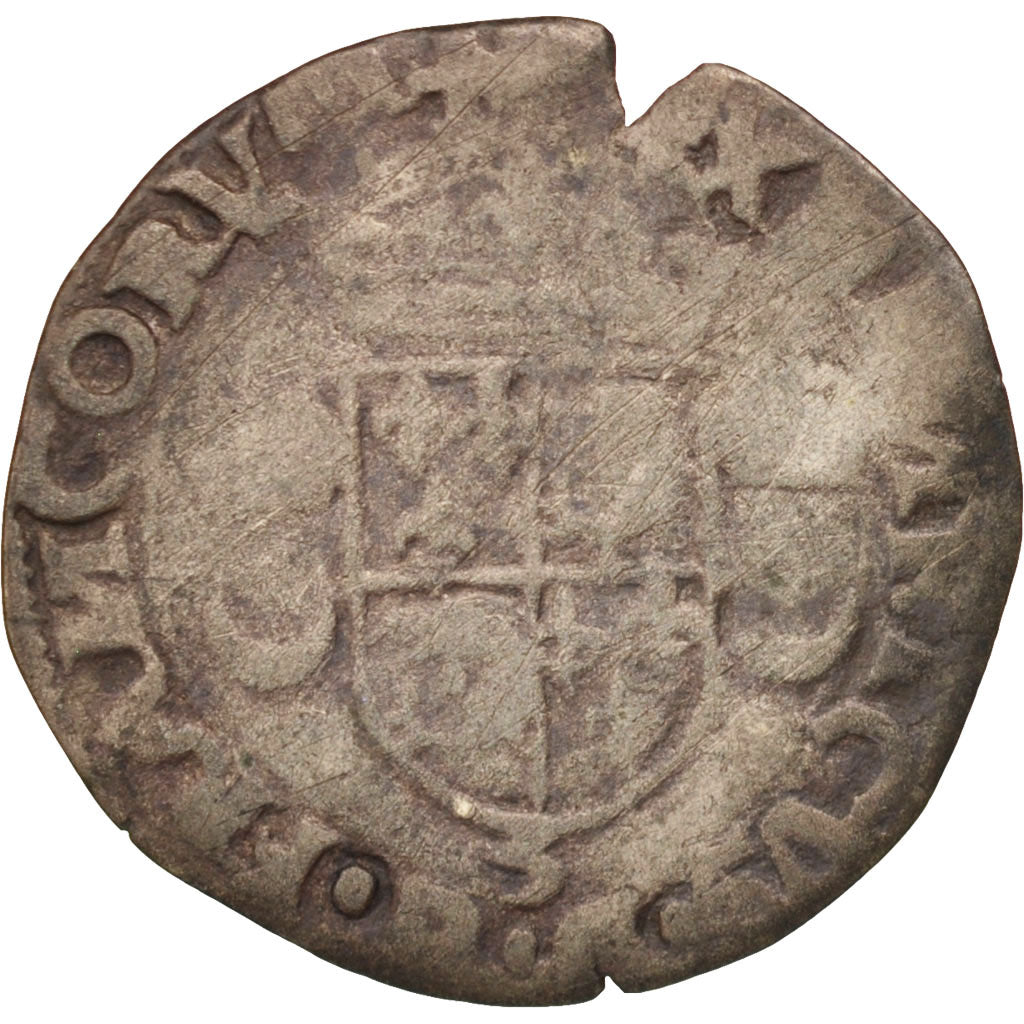 Münze, Frankreich, Douzain aux croissants, 1552, Grenoble, SGE+, Billon