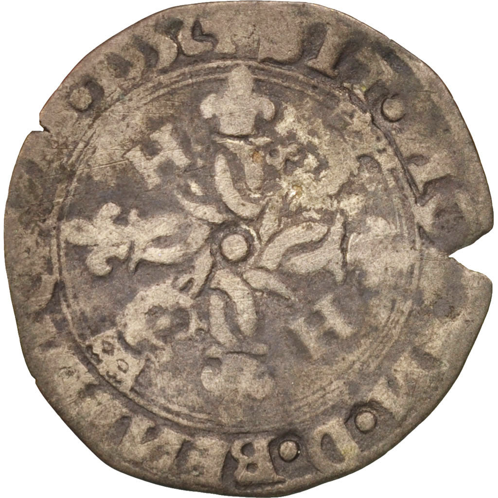 Münze, Frankreich, Douzain aux croissants, 1552, Grenoble, SGE+, Billon