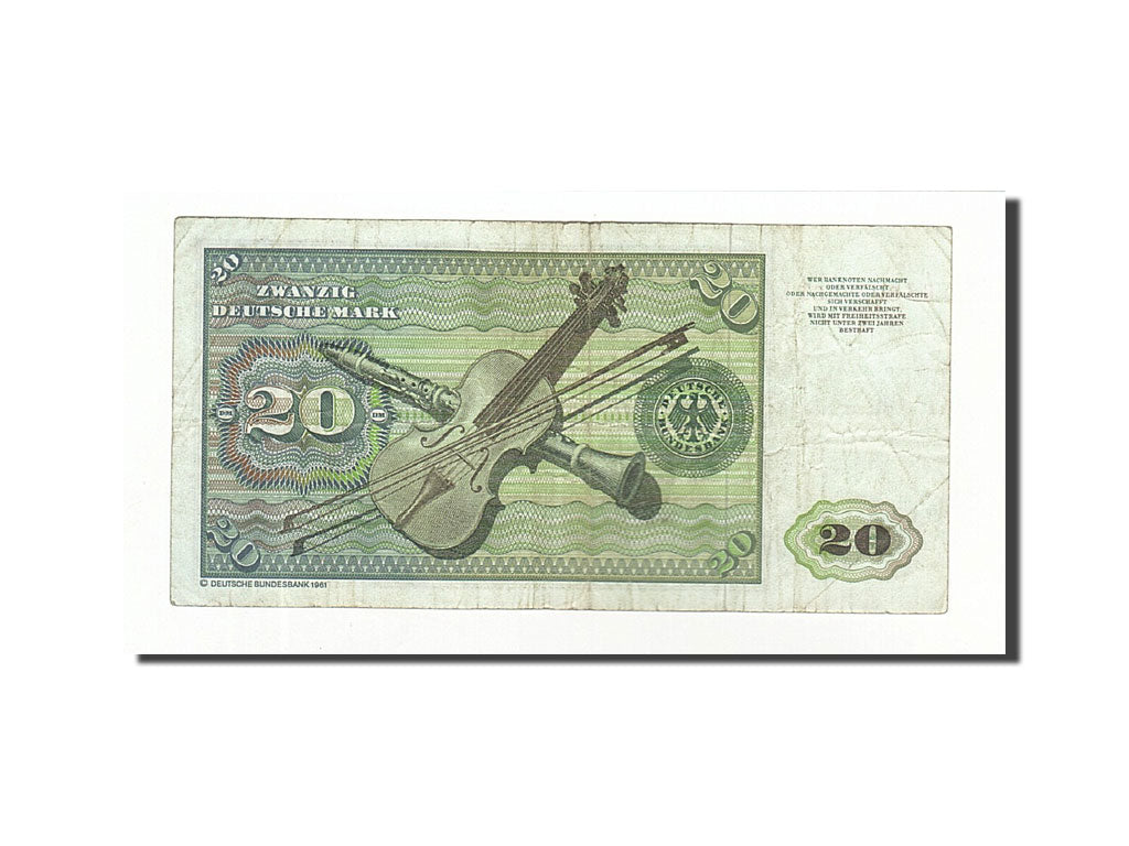 Banknote, GERMANY - FEDERAL REPUBLIC, 20 Deutsche Mark, 1980-01-02, KM:32d