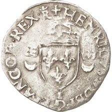 France, Douzain aux croissants, 1551, Limoges, VF(20-25), Billon, Sombart:4380