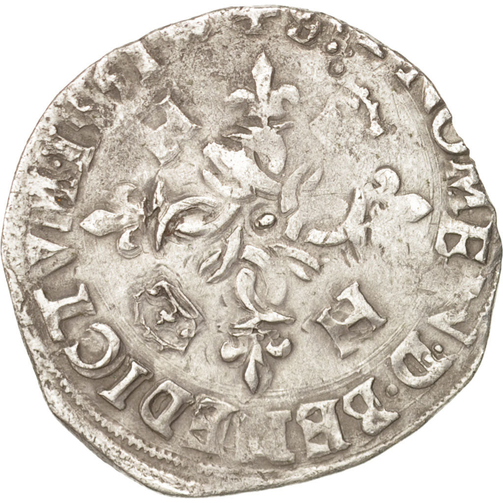 France, Douzain aux croissants, 1551, Limoges, VF(20-25), Billon, Sombart:4380