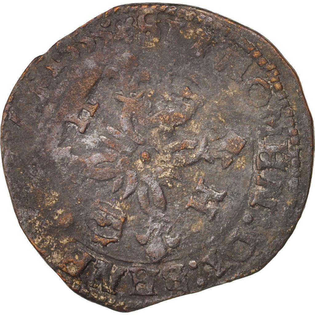 France, Douzain aux croissants, 1555, Forgery, VF(20-25), Billon, Sombart:4380