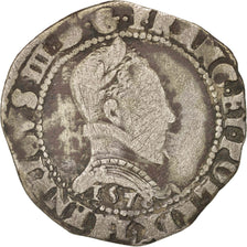 Frankreich, HenriIII,Franc au Col Plat,1578,Bayonne,F(12-15),Silver,Sombart:4714