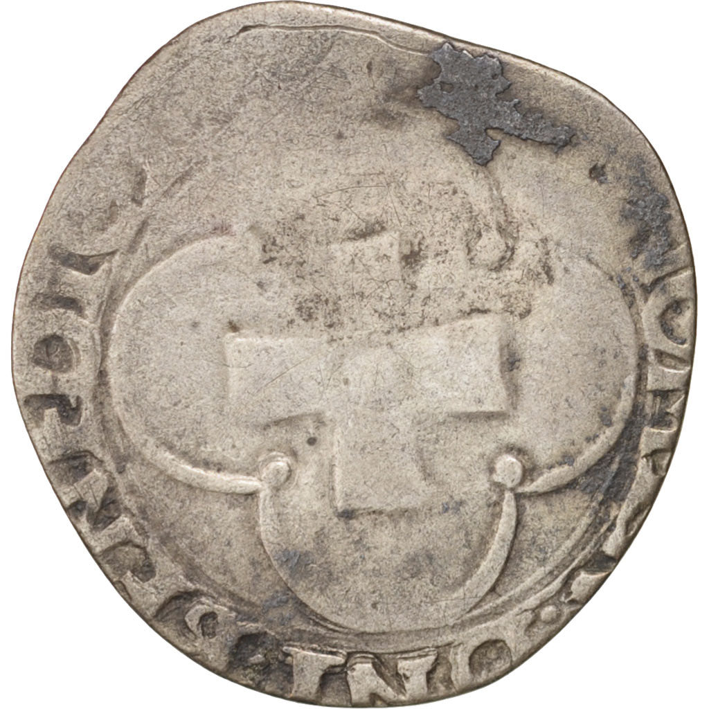 France, François Ist, Douzain, Angers, VG(8-10), Billon, Sombart:4368