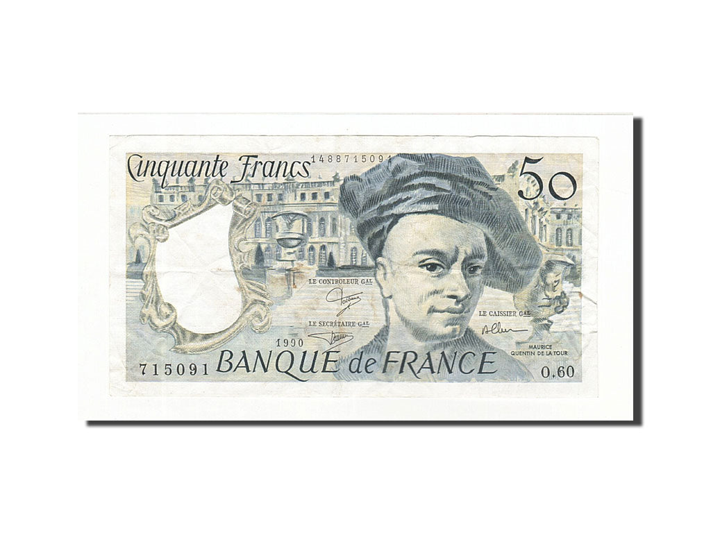 France, 50 Francs, 1990, KM:152e, VF(30-35), Fayette:67.16