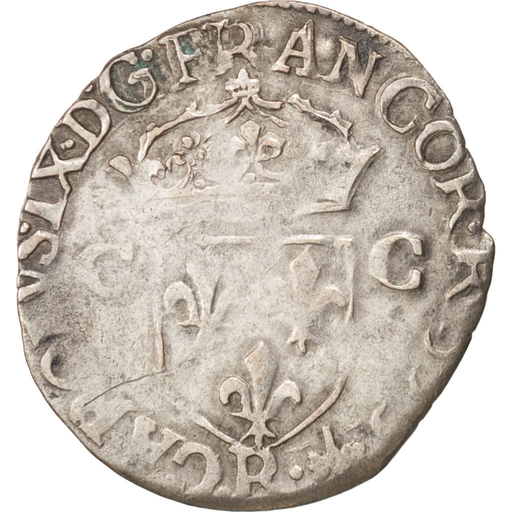 France, Douzain, 1575, Saint André Villeneuve Les Avignon, VF(20-25), Billon