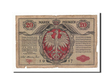 Polonia, 20 Marek, 1917, KM:14, B+