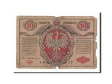 Biljet, Polen, 10 Marek, 1917, KM:12, B