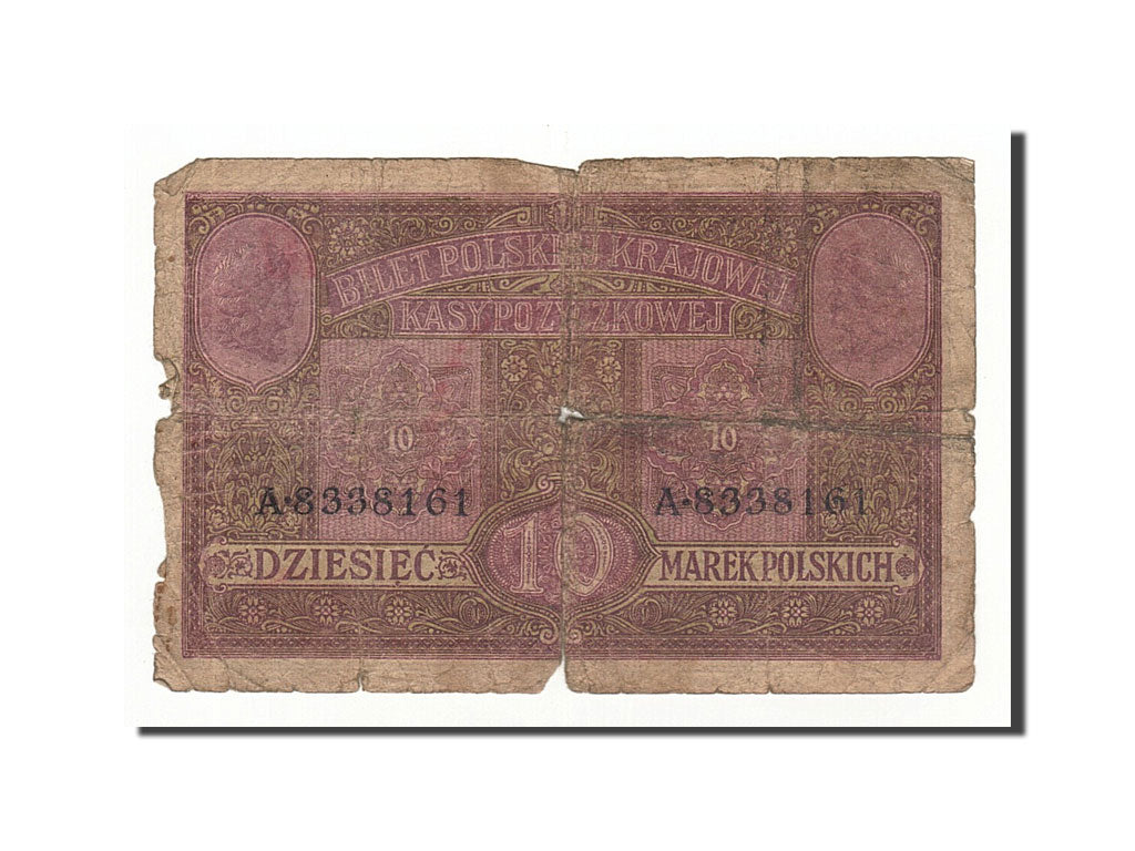 Banconote, Polonia, 10 Marek, 1917, KM:12, B