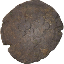 France, François Ist, Double Tournois, Montpellier, VG(8-10),Copper,Sombart:4268