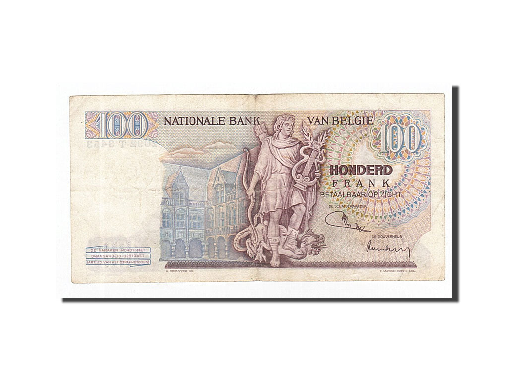 Geldschein, Belgien, 100 Francs, 1974-03-07, KM:134b, SS