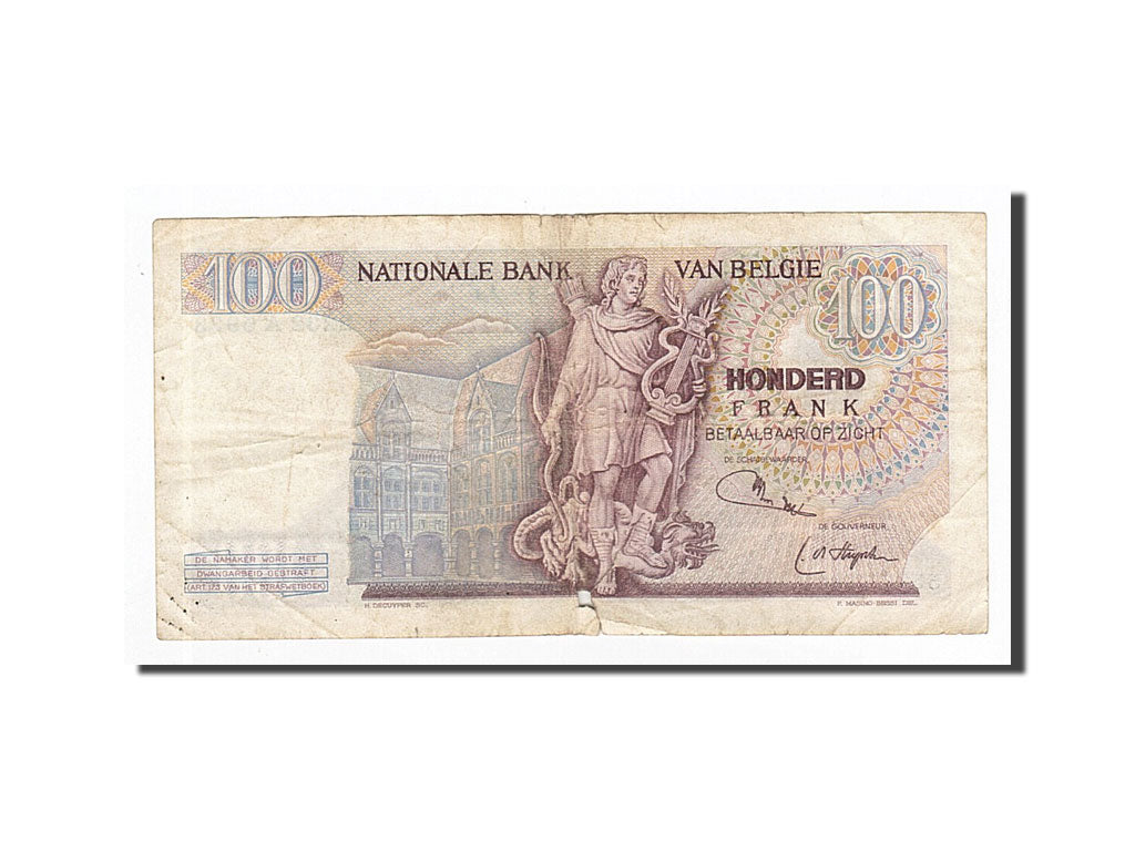 Billet, Belgique, 100 Francs, 1961-1971, 1975-03-14, KM:134b, TB