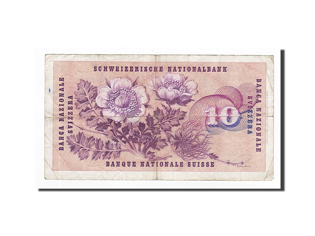 Geldschein, Schweiz, 10 Franken, 1954-1961, 1965-01-21, KM:45j, S