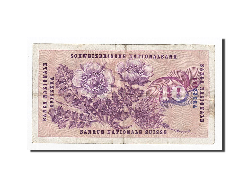 Banknote, Switzerland, 10 Franken, 1964-04-02, KM:45i, VF(30-35)