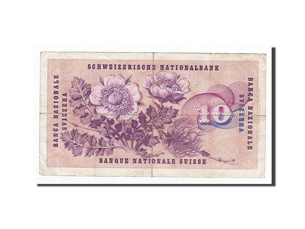 Geldschein, Schweiz, 10 Franken, 1961-10-26, KM:45g, S
