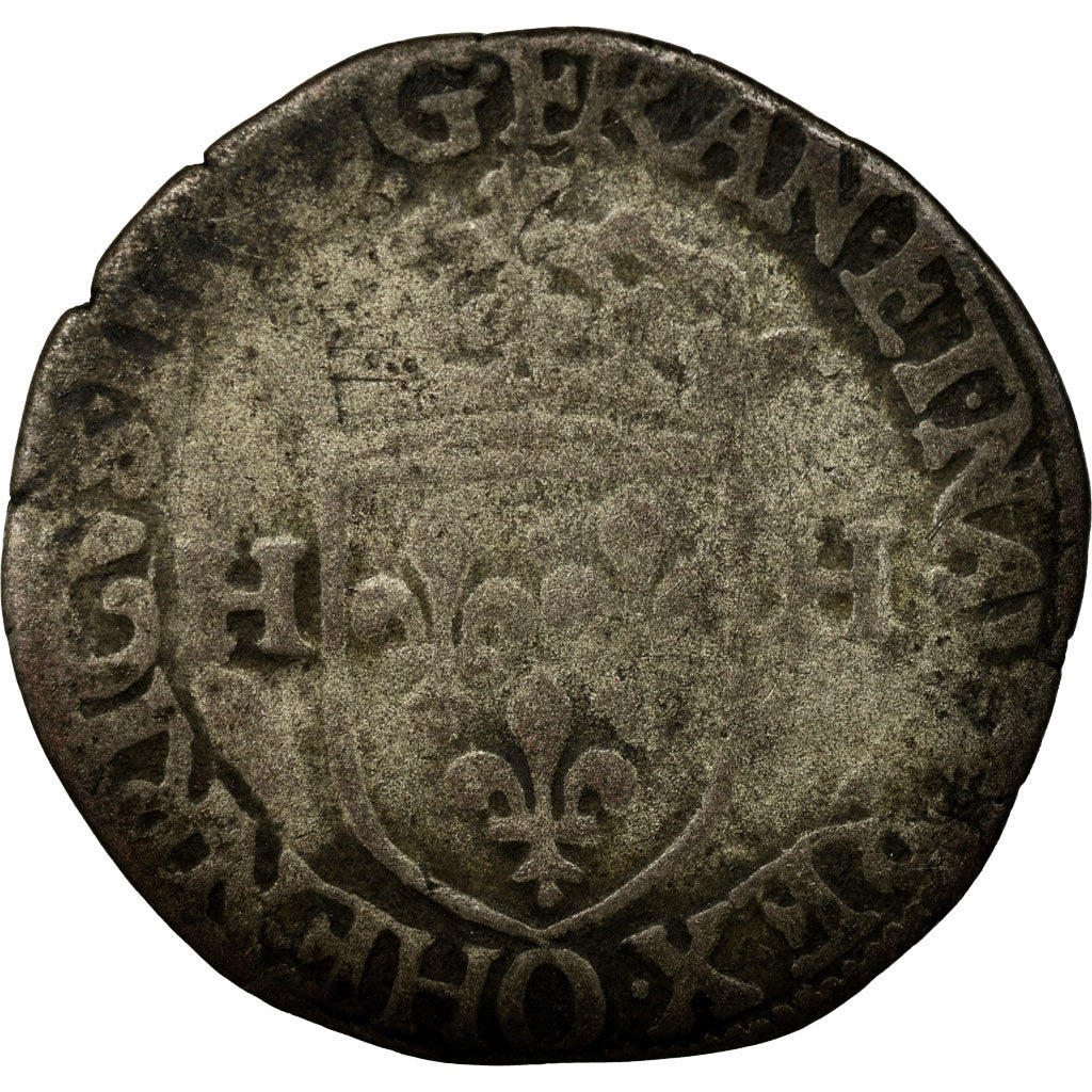 Coin, France, Douzain, 1596, Riom, VF(20-25), Billon, Sombart:4420