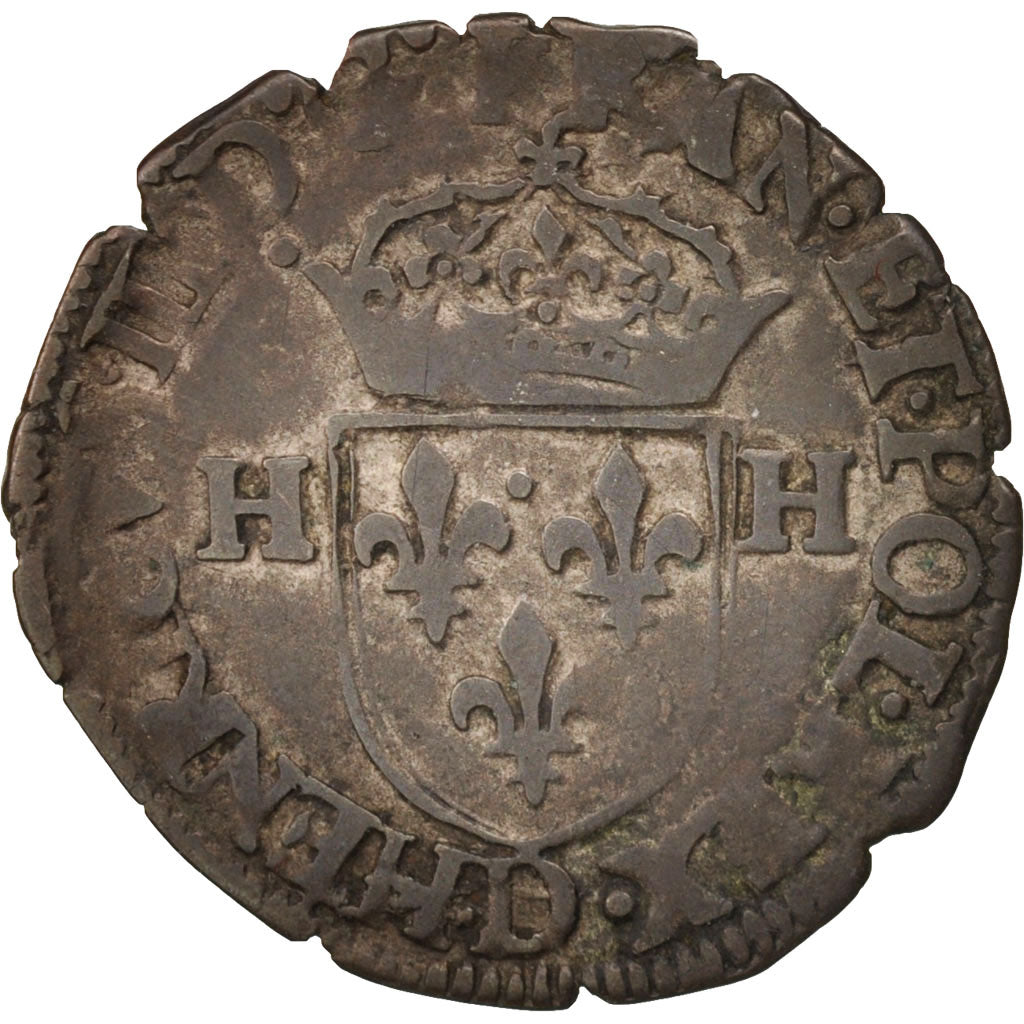 Coin, France, Douzain, 1575, Lyons, VF(20-25), Billon, Sombart:4398