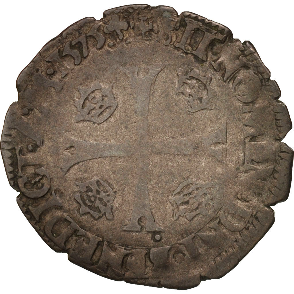 Coin, France, Douzain, 1575, Lyons, VF(20-25), Billon, Sombart:4398