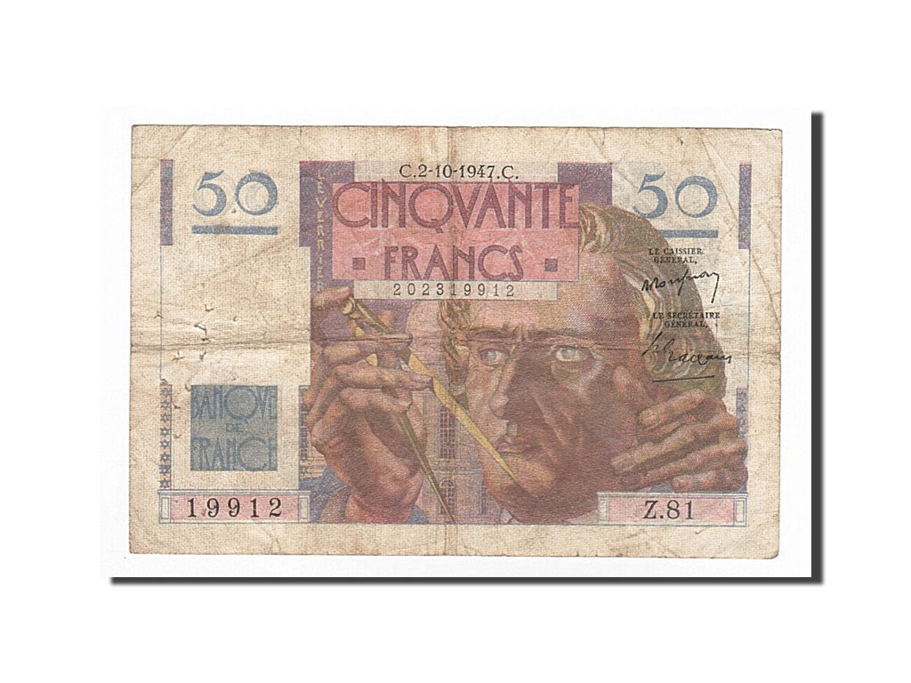 Banknote, France, 50 Francs, 1947-10-02, VF(20-25), Fayette:20.9, KM:127b