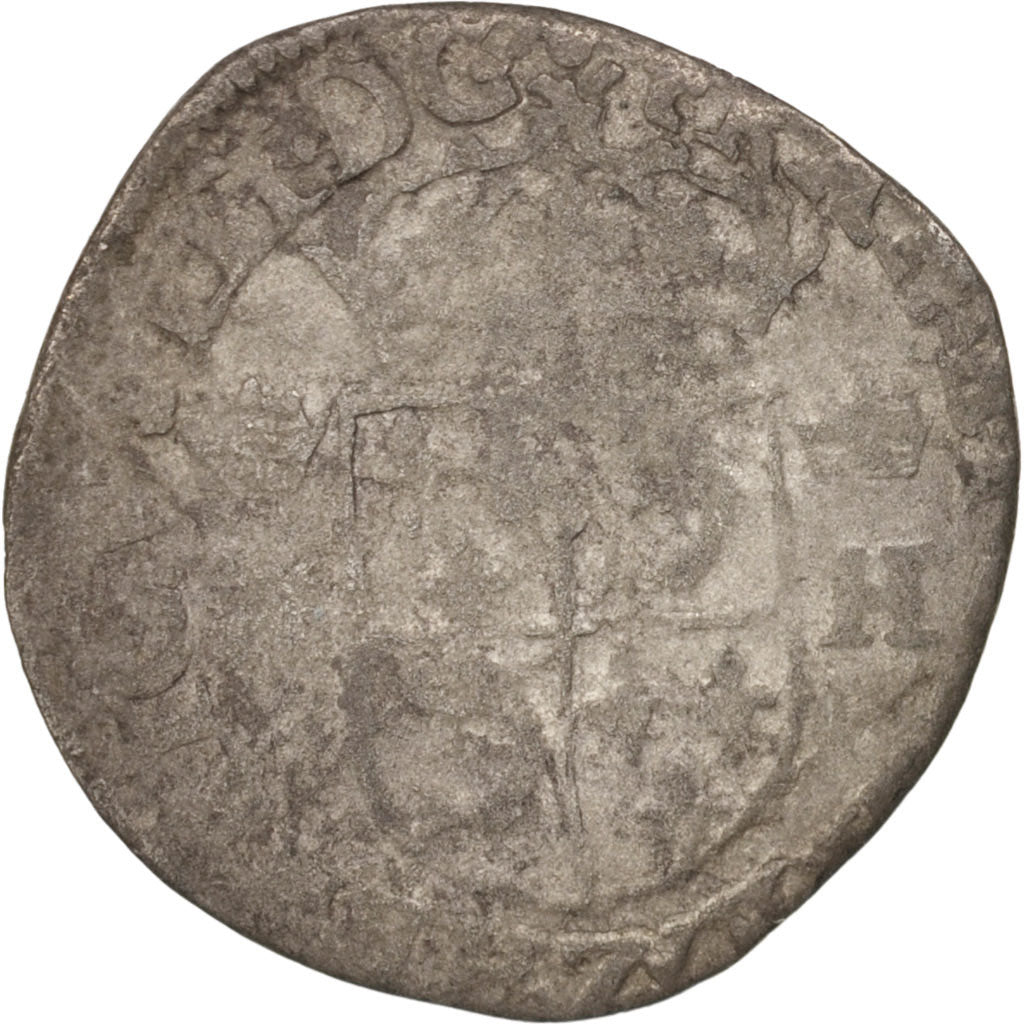 France, Henri III, Douzain Dauphiné, 1587, Grenoble,F(12-15),Billon,Sombart:4408
