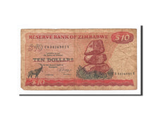 Zimbabue, 10 Dollars, 1982, KM:3c, BC+