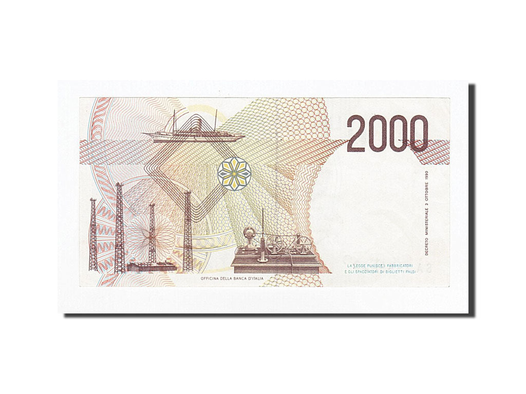 Italia, 2000 Lire, 1990, KM:115, FDS