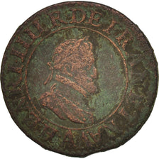 France, Henri IV, Double Tournois, 1603, Paris, TB, Cuivre, Sombart:4184