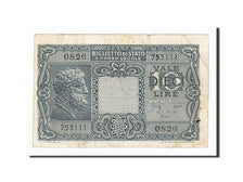 Banconote, Italia, 10 Lire, KM:32c, 1944-11-23, MB+