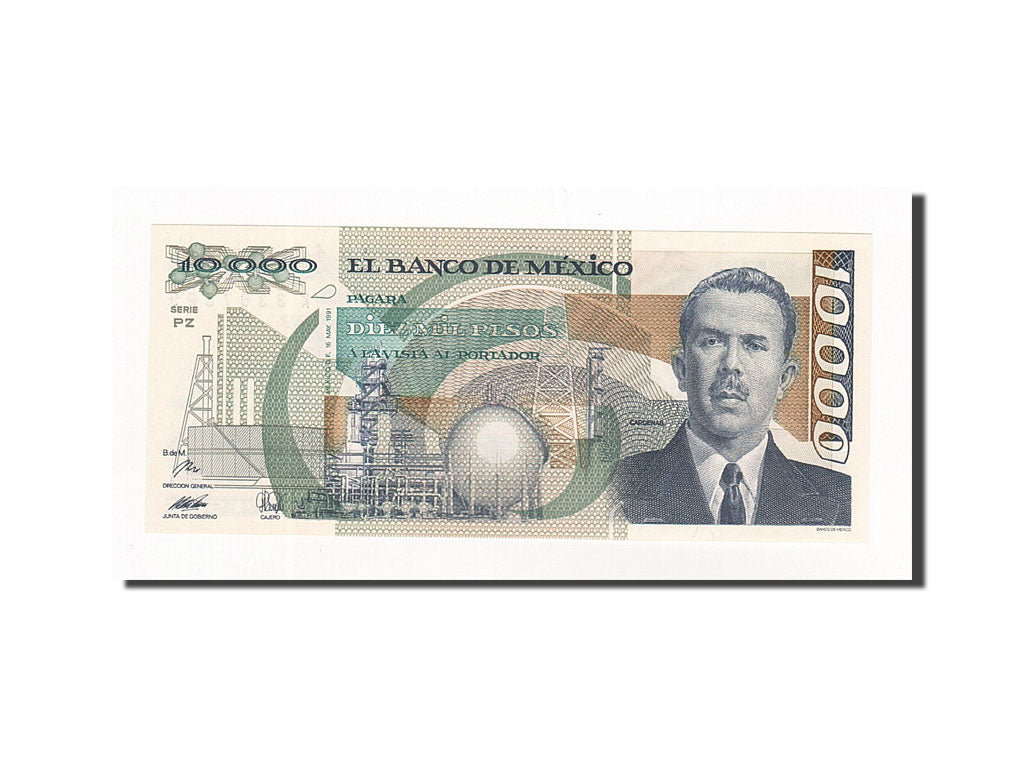 Mexico, 10,000 Pesos, 1991-5-16, KM:90d, UNC(65-70)