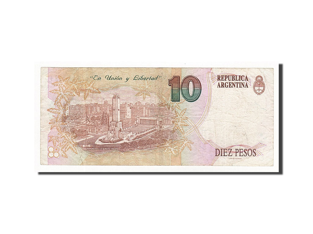 Argentina, 10 Pesos, UNDATED (1992-1997), KM:342b, BB