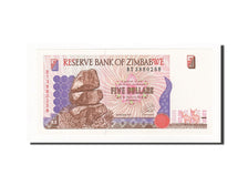 Banconote, Zimbabwe, 5 Dollars, 1997, KM:5a, Undated, FDS