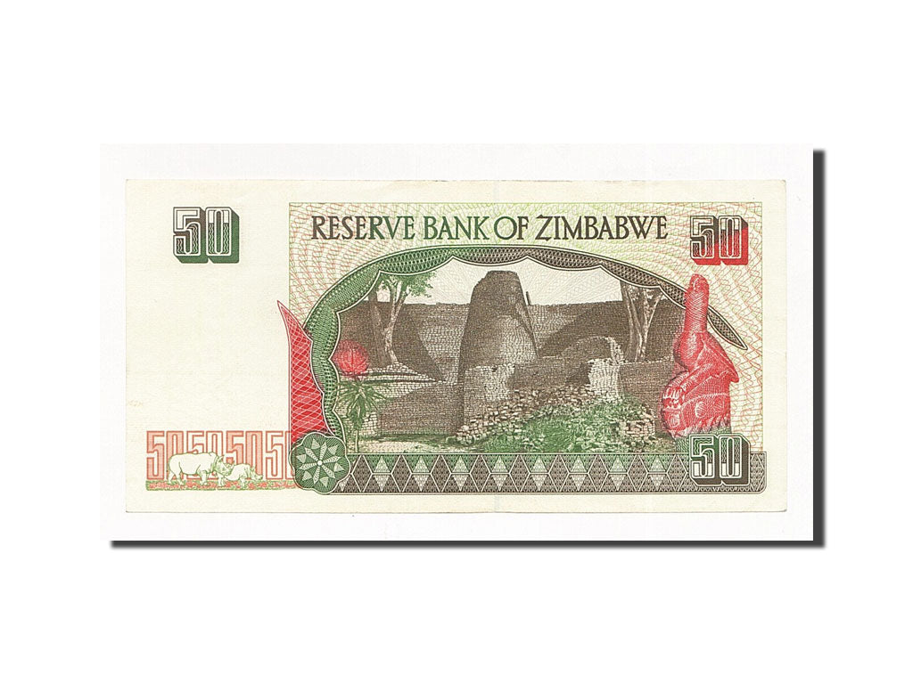 Banknote, Zimbabwe, 50 Dollars, 1994, Undated, KM:8a, UNC(65-70)