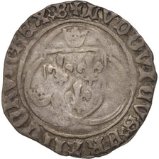 France, Louis XI, Blanc à la couronne, Bourges, TTB, Argent, Duplessy:550C