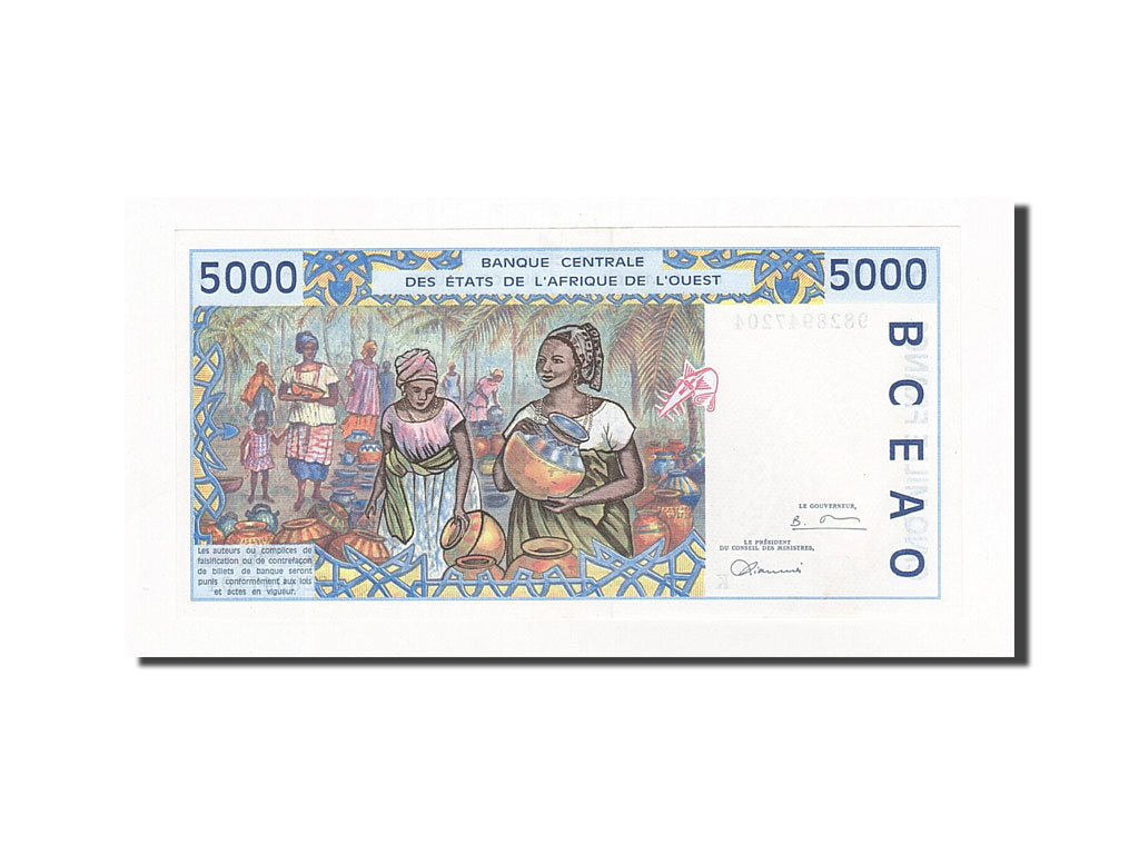 Billet, West African States, 5000 Francs, 1998, Undated, KM:913Sb, NEUF
