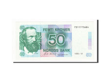 Norvegia, 50 Kroner, 1990, KM:42e, FDS