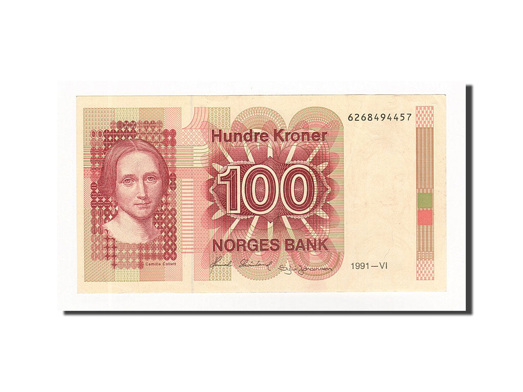 Norway, 100 Kroner, 1991, KM:43d, UNC(65-70)