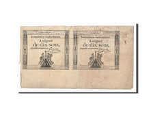 Banknote, France, 10 Sous, 1792-10-24, VG(8-10), KM:A64a
