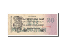 Banknot, Niemcy, 20 Millionen Mark, 1923, 1923-07-25, KM:97b, UNC(60-62)
