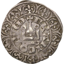 France, Charles IV, Maille Blanche, VF(30-35), Silver, Duplessy:243A