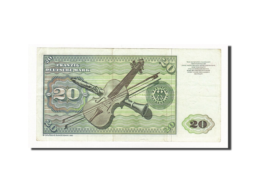 GERMANIA - REPUBBLICA FEDERALE, 20 Deutsche Mark, KM:32d, 1980-01-02, BB+