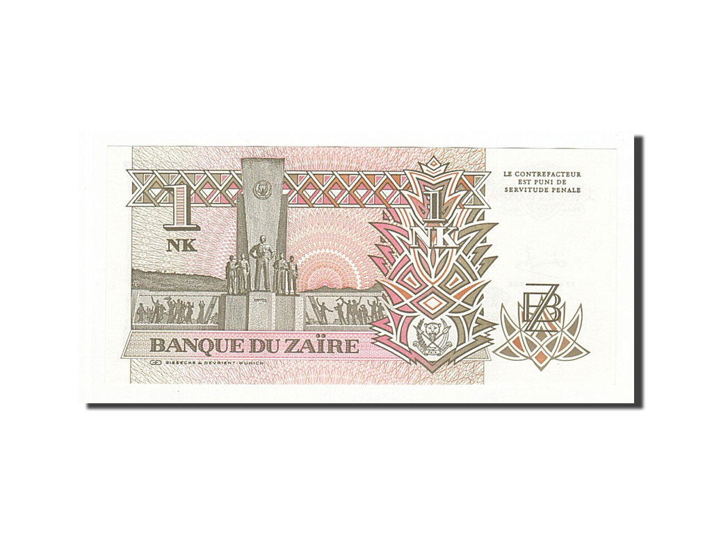 Billet, Zaïre, 1 Nouveau Likuta, 1993-06-24, KM:47a, NEUF