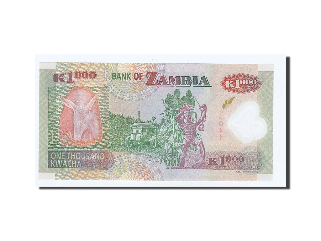 Banknote, Zambia, 1000 Kwacha, 2003, KM:40c, UNC(65-70)