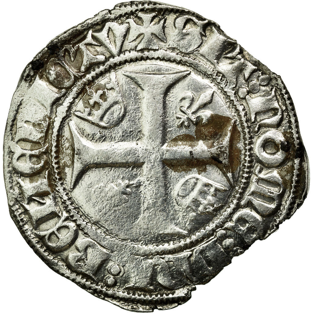 Coin, France, Blanc Guénar, Undated, Tournai, VF(30-35), Billon, Duplessy:377 D