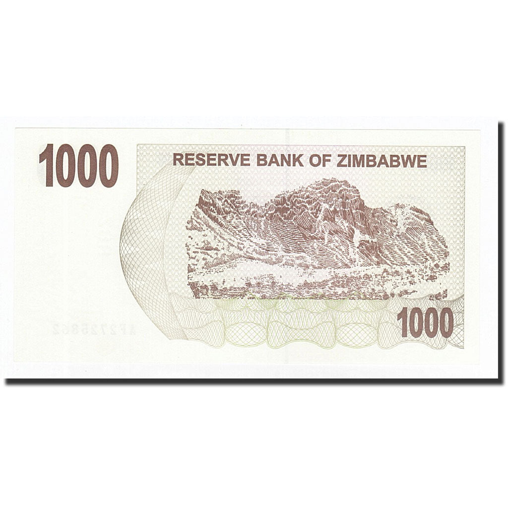 Banknote, Zimbabwe, 1000 Dollars, 2006-08-01, KM:44, UNC(65-70)