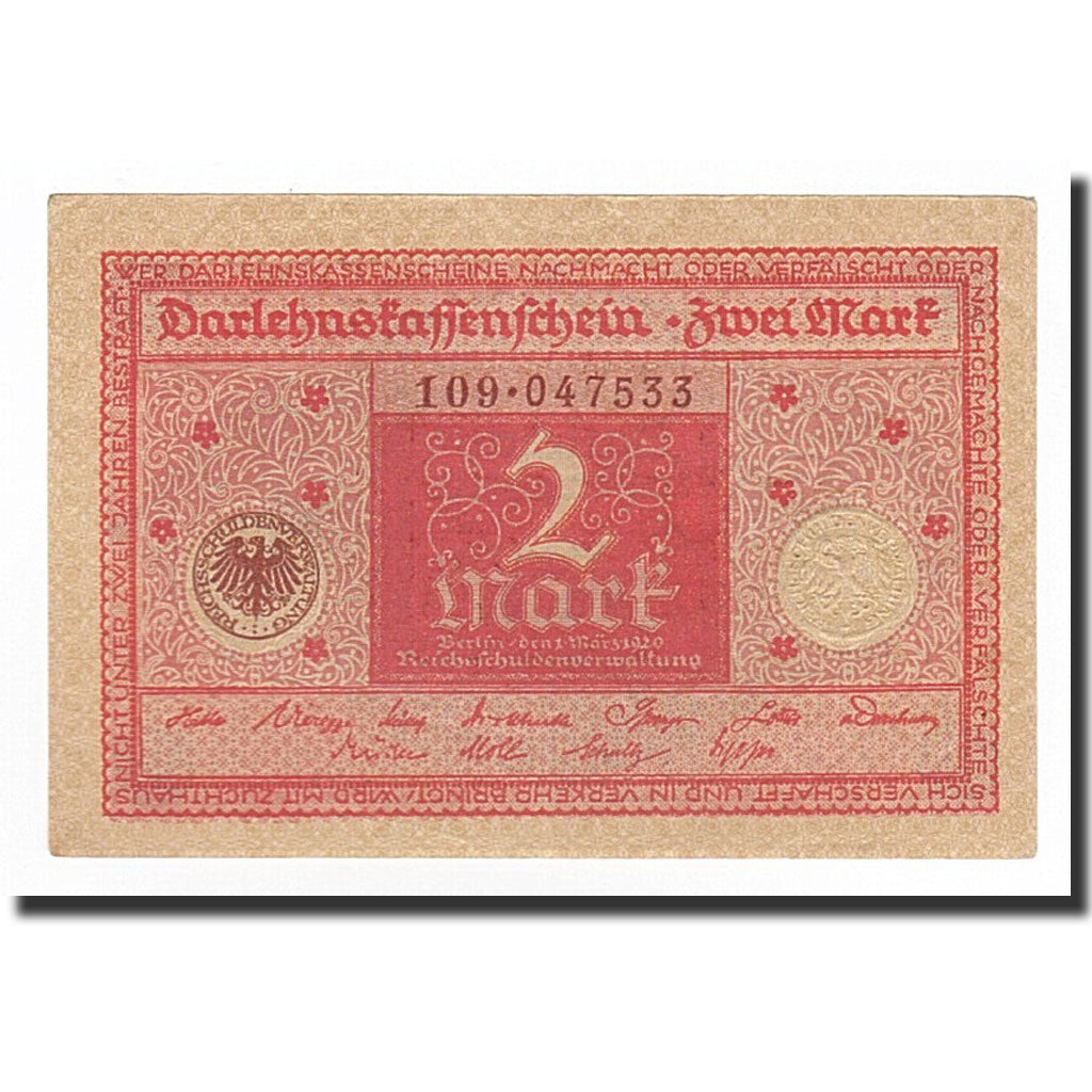 Banknote, Germany, 2 Mark, 1920-03-01, KM:59, UNC(64)