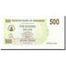 Geldschein, Simbabwe, 500 Dollars, 2006-08-01, KM:43, UNZ