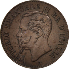 Italia, Vittorio Emanuele II, 2 Centesimi, 1867, Milan, BB+, Rame, KM:2.1