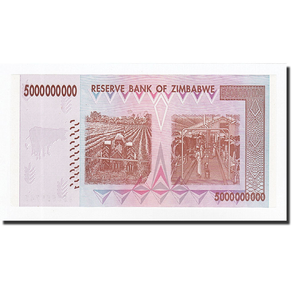 Banconote, Zimbabwe, 5 Billion Dollars, KM:84, 2008-02-19, FDS